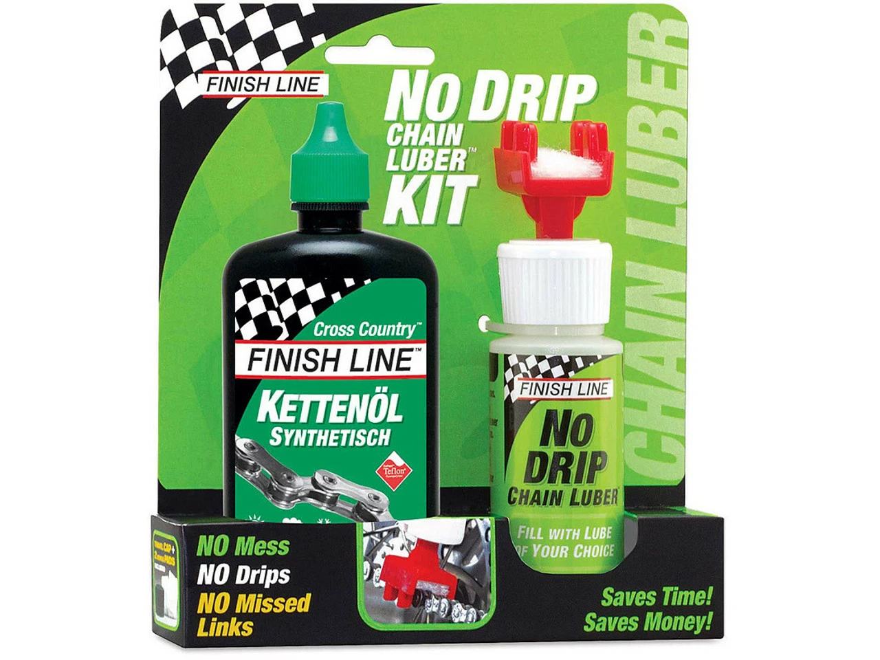 Finish Line No Drip Chain Luber Kit Mit Cross Country Kettenöl 1 Finish Line No Drip Chain Luber Kit Mit Cross Country Kettenöl