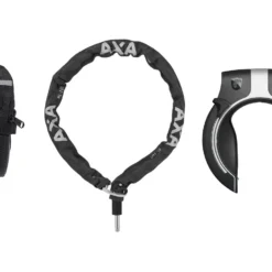 AXA Victory Rahmenschloss + RLC 100 Einsteckkette + Satteltasche Set