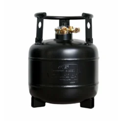 CAMPKO - Stahl Tankgasflasche, 6kg, Wiederbefüllbar, 15 Liter, 385mm, Multiventil Mit 80%-Füllstop, Ohne Zubehör